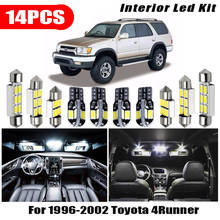 14pcs Car Accessories White Interior LED Light Bulbs Package Kit For 1996-2002 Toyota 4Runner T10 31MM Map Dome Trunk Lamp 2024 - buy cheap