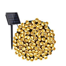 Tira de luces LED alimentadas por energía Solar para exteriores, luces de 7M, 12M, 22M, 52M, 102M, para Navidad, árbol para jardín, boda, fiesta, navidad 2024 - compra barato