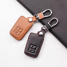 Leather Car Key Case For Toyota Auris Camry RAV4 Avalon Yaris Verso 2012-2018 2 Buttons Keyless Remote Fob Protector Cover Bag 2024 - buy cheap
