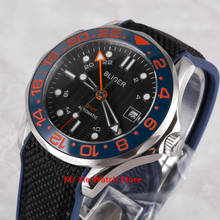 Bliger 41mm Automatic Mechanical Mens Watch GMT Movement Luxury Luminous Waterproof Calendar Sapphire Glass Clock Wristwatch Men 2024 - buy cheap