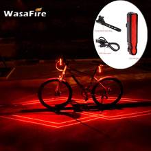 WasaFire Folding Laser LED Bike Light USB Rechargeable Bicycle Front Tail Light Safety Warning Taillight Cycling Rear Head Lamps 2024 - buy cheap