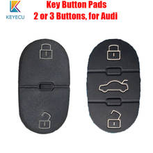Keyecu-capa de substituição para chave remota, 3 peças, almofadas de borracha, 2 ou 3 botões, para audi a3, a4, a5, a6, a8, q5, q7, tt 2024 - compre barato