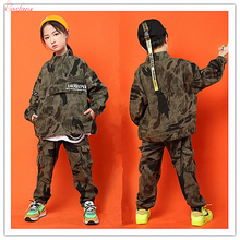 Children Camouflage High Neck Sweatshirt Tops Running Casual Hip Hop Pants Clothing for Girl Boy Jazz Dance Costume Clothes Wear 2024 - buy cheap