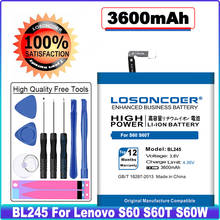 Losoncoer-bateria de substituição bl245 para lenovo, bateria de 3600mah para os modelos s60, s60t, s60w 2024 - compre barato