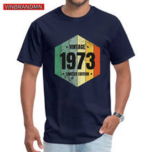 Классическая мужская футболка в стиле ретро, модель 1973 года рождения, подарок на день рождения, Винтажная футболка, модель 1973 года, летняя брендовая одежда 2024 - купить недорого
