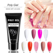 30ML Poly UV Gel For  Finger Extension Crystal Jelly Poly Nail Gel Camouflage UV LED Hard Gel Acrylic Builder UV Gel nail art 2024 - buy cheap