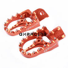 Motorcycle CNC orange Billet MX Foot Pegs Rests Pedals Footpegs For SX SX-F EXC EXC-F 2024 - buy cheap