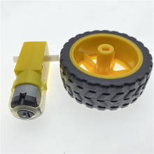 Motor TT + 2 ruedas de 65mm, Motor de engranaje 130 con rueda para Arduino Smart Car Robot TT, 3V-6V, 4 unids/lote = 2 uds. 2024 - compra barato