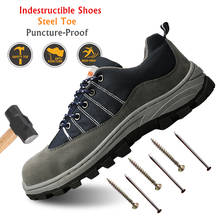 Sapatos masculinos de segurança do trabalho, calçados à prova de perfuração e segurança para o trabalho, sapatos indestrutíveis para homens 2024 - compre barato