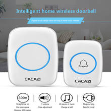 Wireless Waterproof Doorbell 300m Range US EU UK AU Plug Home Intelligent Door Bell Chime 1 2 Button 1 2 3 Receiver 2024 - buy cheap