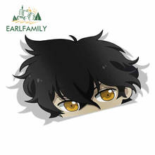 EARLFAMILY 13 см x 8,7 см для Yuno Black Clover Peeker аниме большая голова виниловая Автомобильная наклейка JDM заднее лобовое стекло 2024 - купить недорого