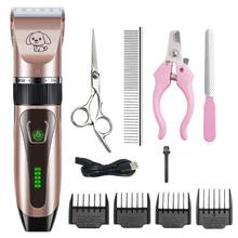 New  New  Pet Clipper Dog Hair Clippers Grooming Haircut Trimmer Shaver Set for Cat Dog USB Rechargeable Professional Clipper 2024 - buy cheap