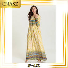 2019 Abaya Дубай Большой размер женское этническое марокканское модное простое платье Musulmane Femme Dress 2024 - купить недорого
