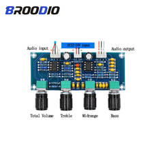Для цифровых усилителей плата NE5532 Tone плата предусилителя пред-ампер с ВЧ-басами Регулировка громкости Предварительный усилитель регулятор тона 2024 - купить недорого