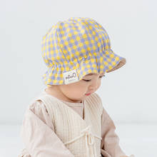 Spring Summer Baby Beach Hats Cotton Plaid Outdoor Sun Hat Infant  Kids Girls Boys Bucket Caps 2024 - buy cheap