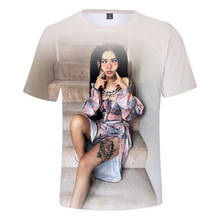 Camiseta con estampado 3d de Bella Poarch para hombre y mujer, camisa de manga corta con cuello redondo, estilo Hip-hop, divertida, informal, Harajuku, Unisex 2024 - compra barato