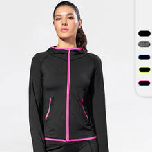 Women Hooded Zipper Running Jacket Long Sleeve Coat Sports Fitness Ladies Yoga Windbreaker Training Sportswear Custom Logo 2024 - buy cheap