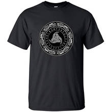 Camiseta de algodón con logotipo de la gente vikinga para hombre, camisa holgada con estampado de la temporada vikingos, camiseta de manga corta fresca de calle y Rock 2024 - compra barato