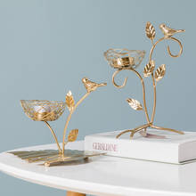 Candelabro nórdico decorativo de oro, centro de mesa de comedor, candelabro de mesa, decoración moderna 2024 - compra barato