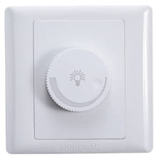 Mayitr 250 v brilho ajustável led botão dimmer controlador rotativo interruptor de iluminação para casa acessórios dimmers 2024 - compre barato