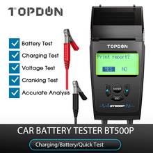 TOPDON BT500P 12V 24V Car Battery Tester with Printer Battery Load Test for Motorcycle Auto Charging Cranking Battery Analyzer 2024 - buy cheap
