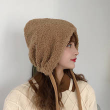 Lamb Cashmere Earmuffs Hat Female Autumn and Winter Korean Plus Velvet Thick Warm Casual Hats Head Cap Cold Cap Wholesale NS1676 2024 - buy cheap