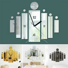 Modern DIY Large Wall Clock 3D roman Mirror Surface Sticker Home Decor Art Design living room diy sticker watch New 2024 - buy cheap