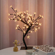 Romantic 24/36/48Leds Cherry Blossom Desktop Bonsai Tree Light Festival Holiday Light Home Party Wedding Indoor Decoration Lamp 2024 - buy cheap