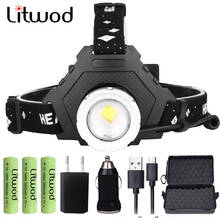 XHP70.2 New arrive The most powerful Led headlamp Headlight 32W XHP50.2 zoom head lamp power bank 7800mah 18650 battery Z90+2063 2024 - buy cheap