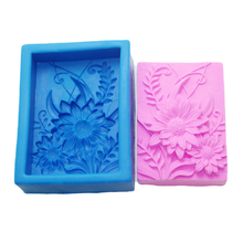 Flower Gift Square Silicone Soap DIY Mould Candle Making Mold Handmade Art Craft Soap Making Mold 3d Soap Mould 2024 - buy cheap