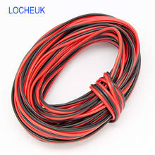 22AWG UL-1007 2pin Extension Cable PVC Insulated Tinned Copper Soft Wire for Electrical LED DIY decoration 5m Red+5m Black 2024 - buy cheap