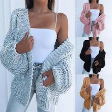 Fashion Women Winter Faux Mohair Knitted Sweater Loose Warm Cardigan Casual Coat 2024 - buy cheap