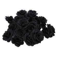 New 20 Pcs Black Rose Artificial Silk Flower Party Wedding House Office Garden Decor DIY 2024 - buy cheap
