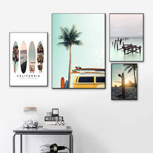 Nordic Style Beach Wall Art California Beach Car Canvas Painting Ocean Posters and Prints Decorations for Livingroom Home Decor 2024 - buy cheap