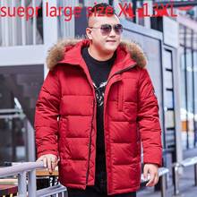 New Arrival Fashion Winter Men Super Large Real Raccoon Fur Collar Down Jacket Coat Thick Plus Size XL-9XL 10XL 11XL 12XL 13XL 2024 - buy cheap