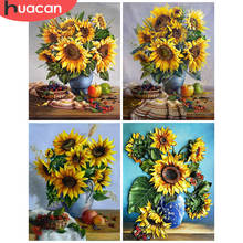 HUACAN Sunflower Pictures By Number Kits Home Decor Painting By Number Flower Drawing On Canvas HandPainted Art Gift 2024 - buy cheap