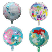 50pcs 18inch Mermaid Theme Party Foil Balloons girl Kids Birthday Party wedding Decorations Baby Shower globos Supplies 2024 - buy cheap