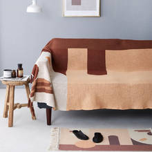 Manta de algodón con estampado geométrico para sofá y cama, cobertor de tela tejida para silla, toalla, tapiz de viaje, colchas Deken 2024 - compra barato