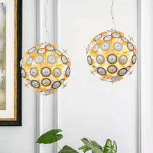Lustre pingente de ouro moderno, luminária criativa pendente estilo nórdico para cozinha, quarto, sala de estar 2024 - compre barato