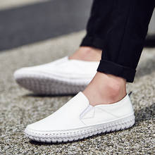 Plus Size Men Shoes Mens Loafers Genuine Leather Big Car Driving Shoes Flat Fashion Loafer Slip On Male White Large Shoes 13 14 2024 - buy cheap