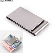 Double Sided Multipurpose Pocket Dollar Cash Clip Clamp Holder Purses Stainless Steel Slim Money Clip Wallet With ID Card Folder 2024 - buy cheap