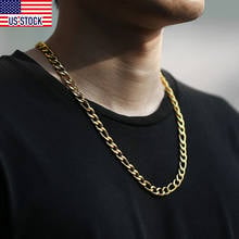 Stainless Steel Figaro Link Chain Necklace for Men Women 5/7/9mm Gold Silver Color Choker  Dropship Jewelry 18-24inch KNM177A 2024 - buy cheap