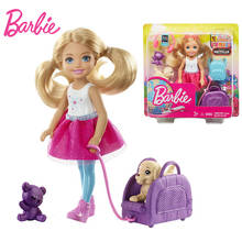 Muñecas Barbie-Chelsea de viaje originales para niñas, accesorios para cachorros, Juguetes para niñas, muñecas Barbie Reborn 2024 - compra barato