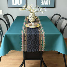 Mantel Rectangular impermeable para Hotel, cubierta de mesa para fiesta de boda con patrones geométricos, mantelería creativa 2024 - compra barato