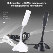 Micrófono USB ajustable para ordenador portátil, Mini micrófono de estudio, soporte de voz, con soporte para PC de escritorio, novedad de 2020 2024 - compra barato