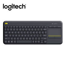 Logitech-teclado com touchpad para pc, laptop, android, smart tv htpc, 84 teclas, home office, sem fio, k400 plus 2024 - compre barato