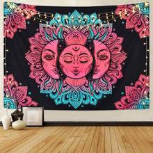 Mandala Sun God And Moon Tapestry Wall Hanging Backdrop Art Decor Hippie Wall Tapestry Blanket Bohemian Psychedelic Tapestry 2024 - buy cheap