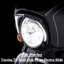 LED Headlight Decoration For Harley Touring Tri Road King Street Electra Glide Low FLHTCU Ultra 2024 - buy cheap