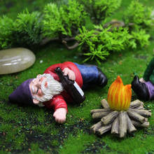 4pcs Miniature Gardening Gnomes Figurines Ornaments Fairy Garden Accessories Gnome-Drunk Gnome Kit Desktop Decor JS22 2024 - buy cheap