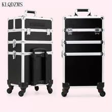 KLQDZMS Women Professional Tattoo Cosmetic Hairdressing Makeup Beauty Case Trolley Suitcase Wheels 2024 - buy cheap
